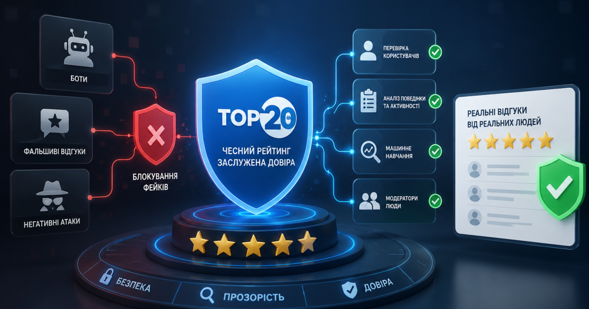 Детектор фейків: ТОП20 викриває маніпуляції та гарантує достовірність рейтингів